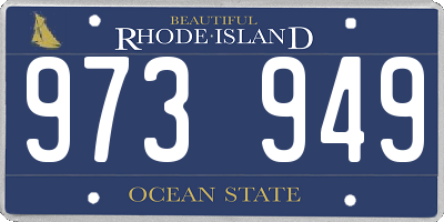 RI license plate 973949