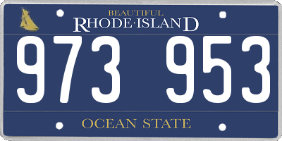 RI license plate 973953