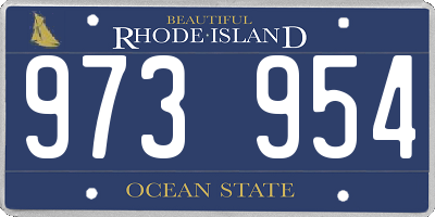 RI license plate 973954