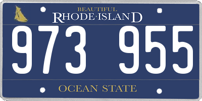 RI license plate 973955