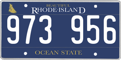 RI license plate 973956