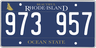 RI license plate 973957