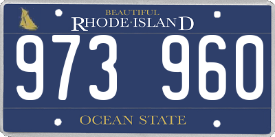 RI license plate 973960