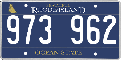 RI license plate 973962