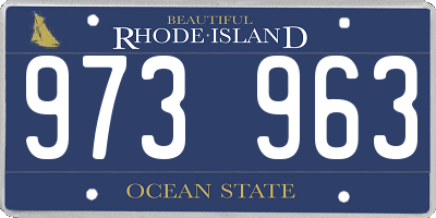 RI license plate 973963