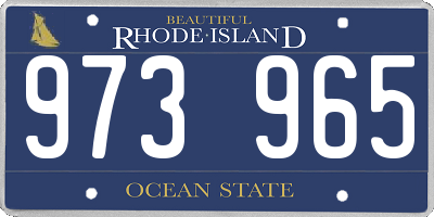 RI license plate 973965