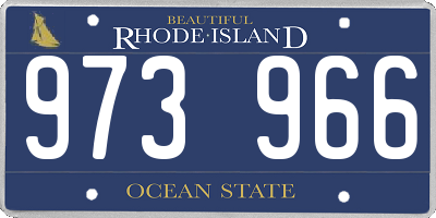 RI license plate 973966