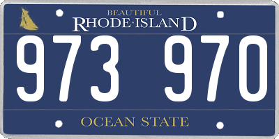 RI license plate 973970