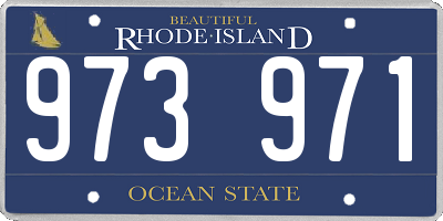 RI license plate 973971