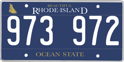 RI license plate 973972