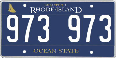 RI license plate 973973