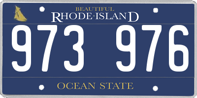 RI license plate 973976