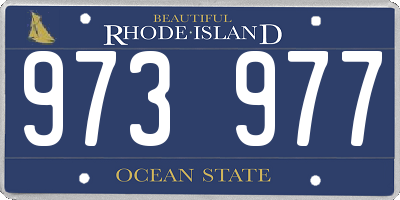 RI license plate 973977