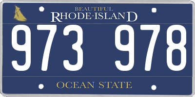 RI license plate 973978