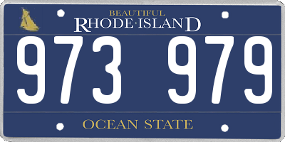 RI license plate 973979