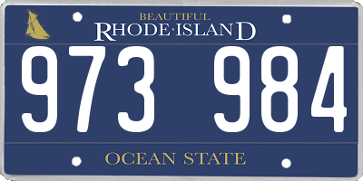 RI license plate 973984