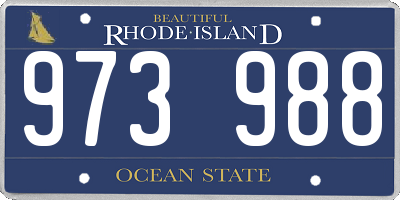RI license plate 973988