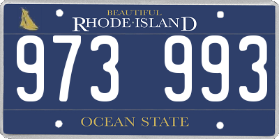 RI license plate 973993