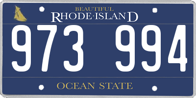 RI license plate 973994