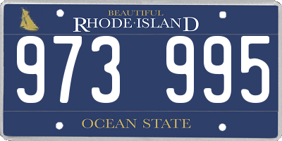 RI license plate 973995