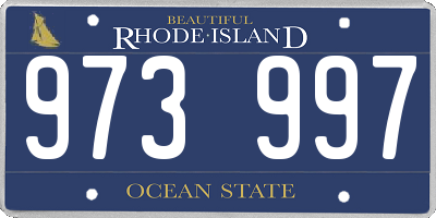 RI license plate 973997