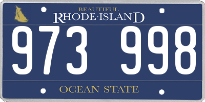 RI license plate 973998