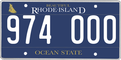 RI license plate 974000