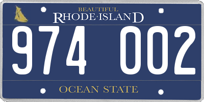 RI license plate 974002