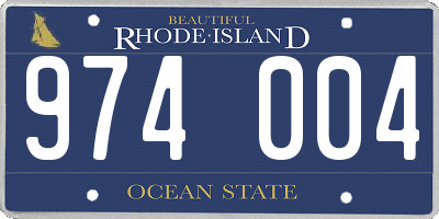 RI license plate 974004