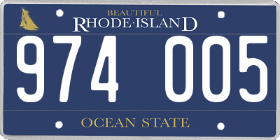 RI license plate 974005