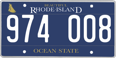 RI license plate 974008