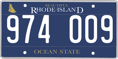 RI license plate 974009