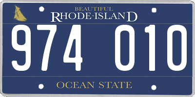 RI license plate 974010
