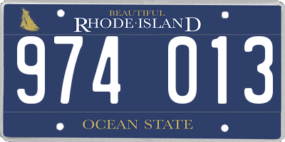 RI license plate 974013