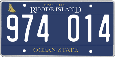 RI license plate 974014