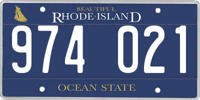 RI license plate 974021