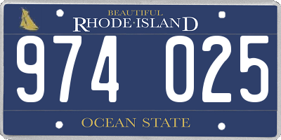 RI license plate 974025