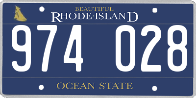 RI license plate 974028