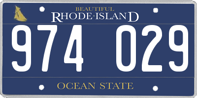 RI license plate 974029