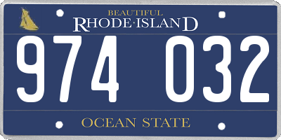 RI license plate 974032