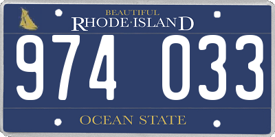 RI license plate 974033