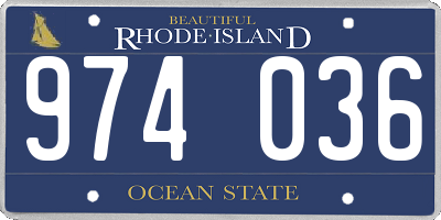 RI license plate 974036