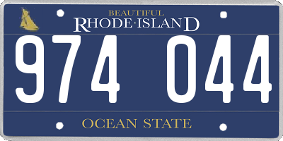 RI license plate 974044