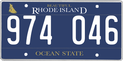RI license plate 974046