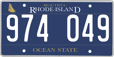 RI license plate 974049