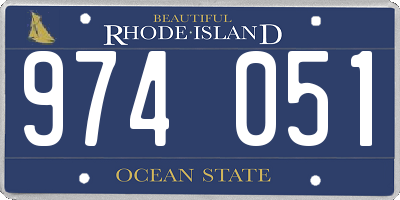 RI license plate 974051