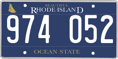 RI license plate 974052