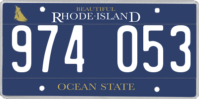 RI license plate 974053