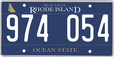 RI license plate 974054