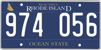 RI license plate 974056